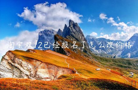 淘寶雙12已經(jīng)報名了怎么改價格